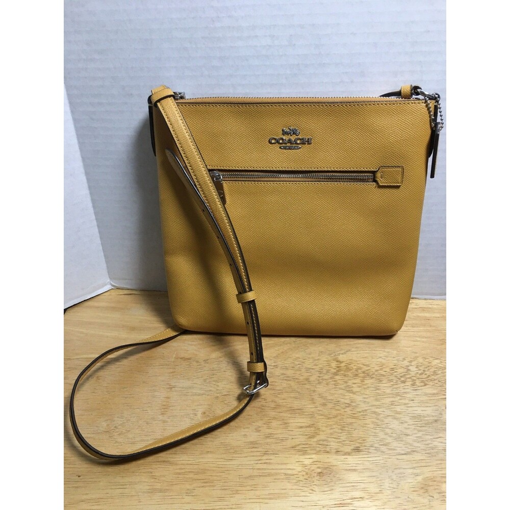 NWOT Coach Crossgrain Leather Rowan File Crossbody Bag ~ Honeycomb